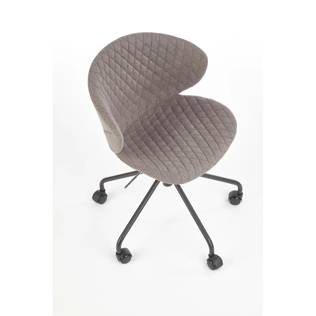 Stylinga pilka kėdė su reguliuojama sėdynės aukščio funkcija