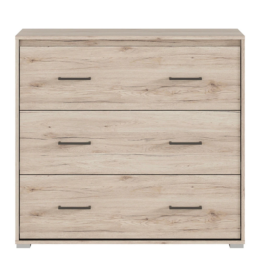 Funkcinė spintelė su dviem durimis ir trim stalčiais