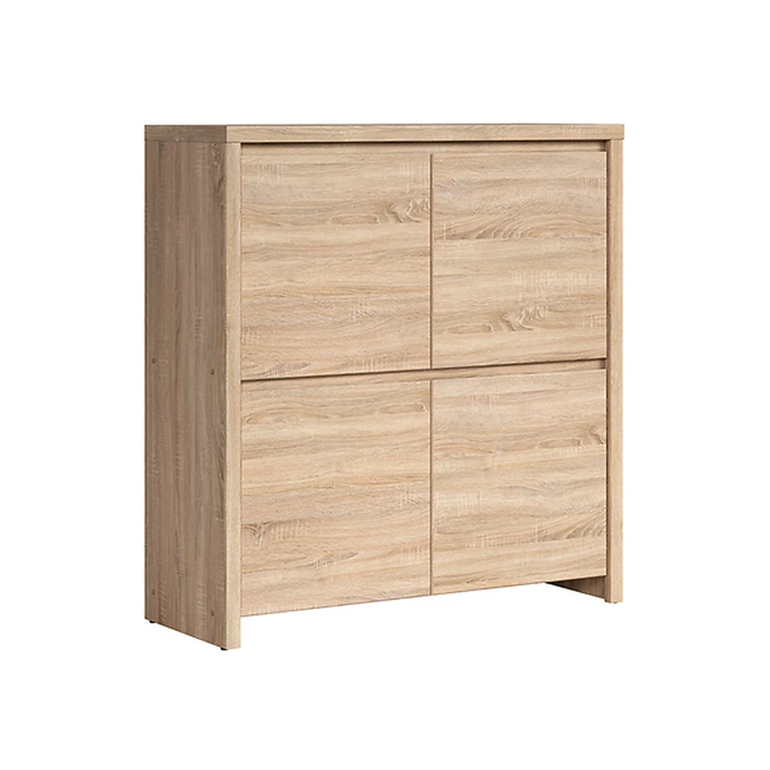 Moderni komoda su talpiomis lentynomis – puikus pasirinkimas