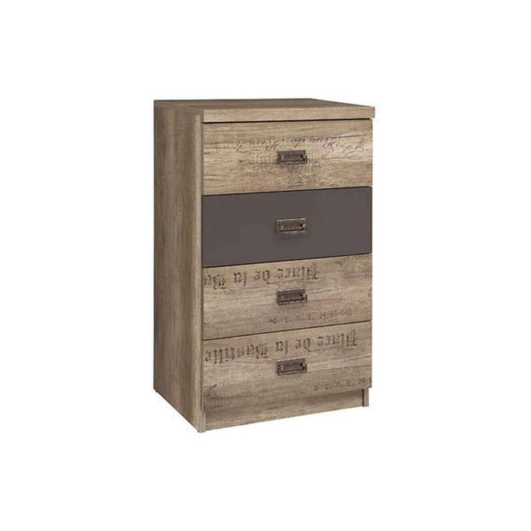 Moderni Malcolm komoda su 4 stalčiais jaunimo kambariui