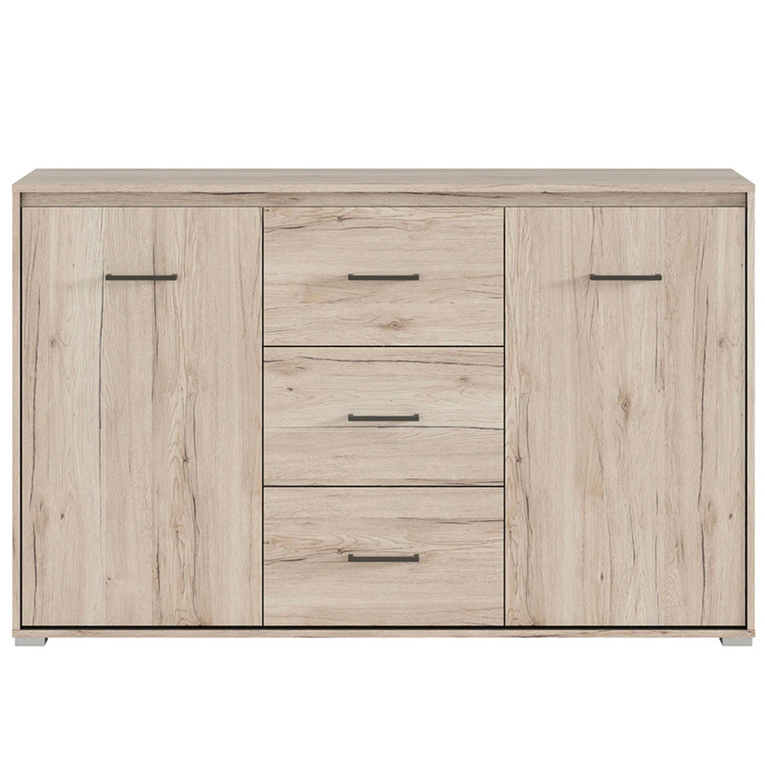 Funkcinė spintelė su dviem durimis ir trim stalčiais