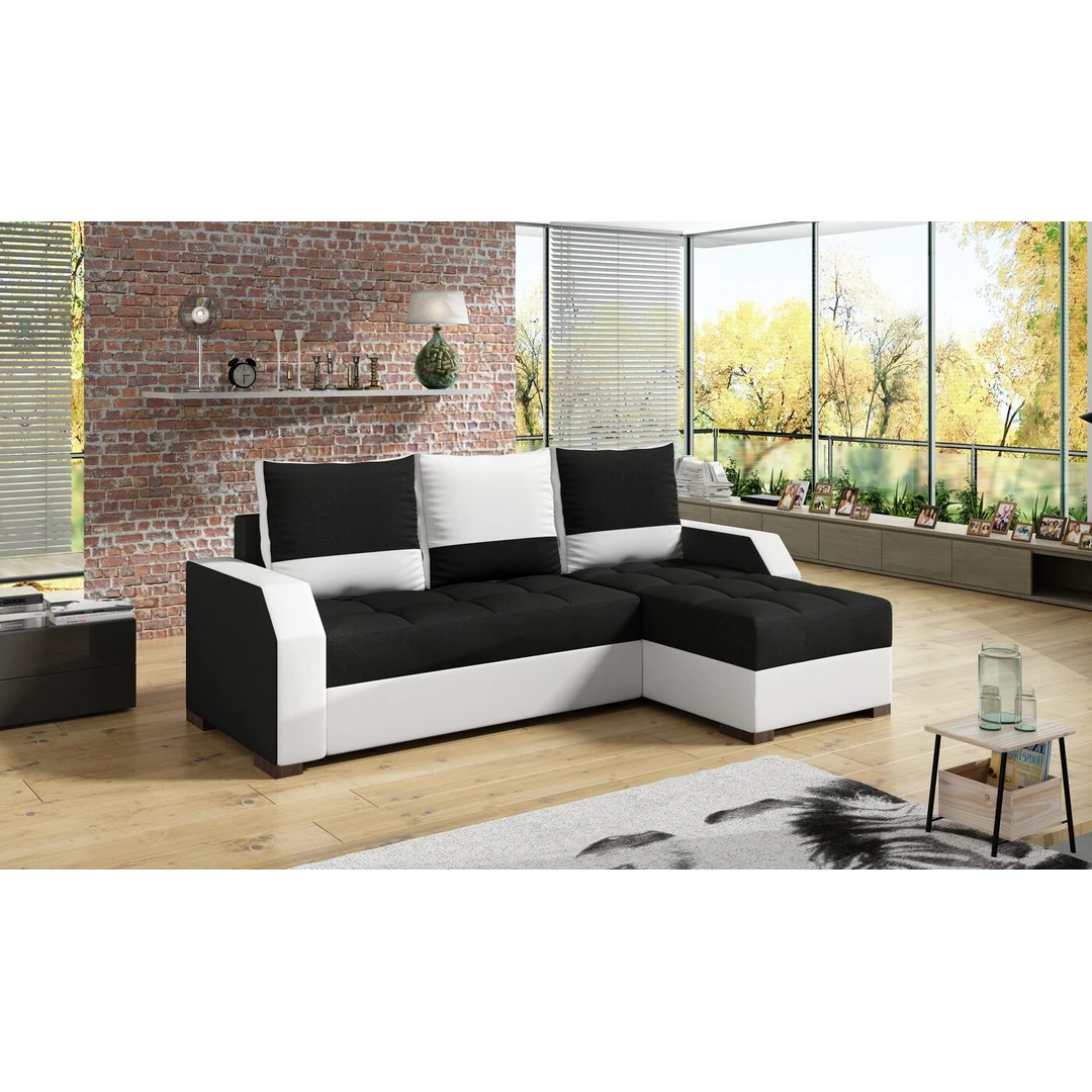 Minkštas kampas su miegama dalimi ir patalynės dėže