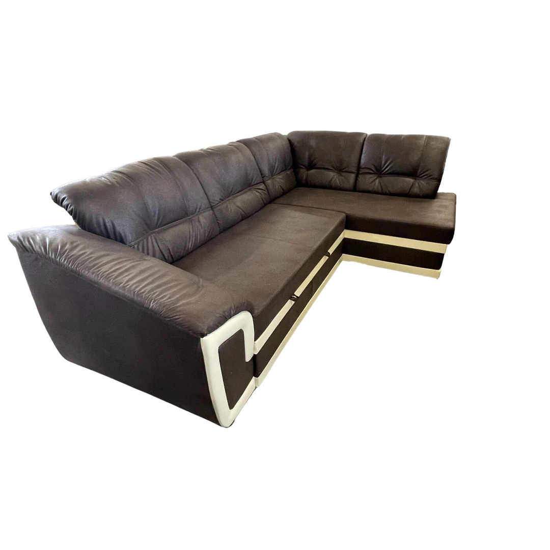 Minkštas kampas su miegojimo funkcija ir patalynės dėže