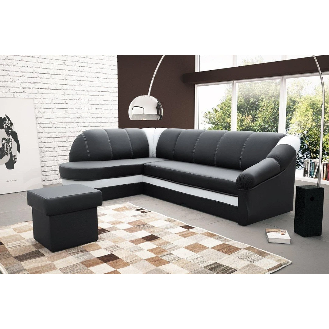 Minkštas kampas su miegama dalimi ir patalynės dėže