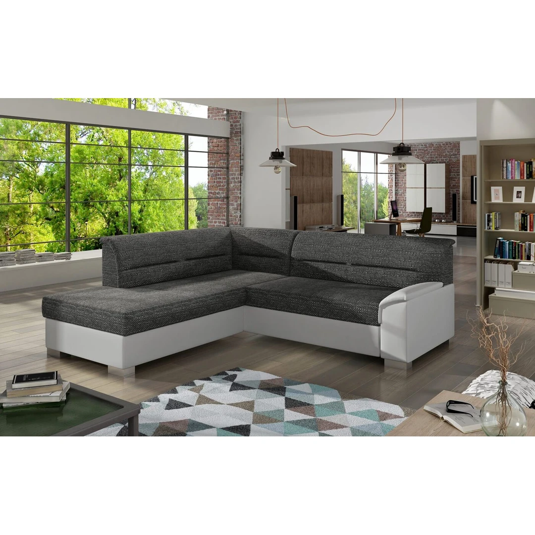 Klasikinio stiliaus minkštas kampas BERGEN su miegojimo funkcija