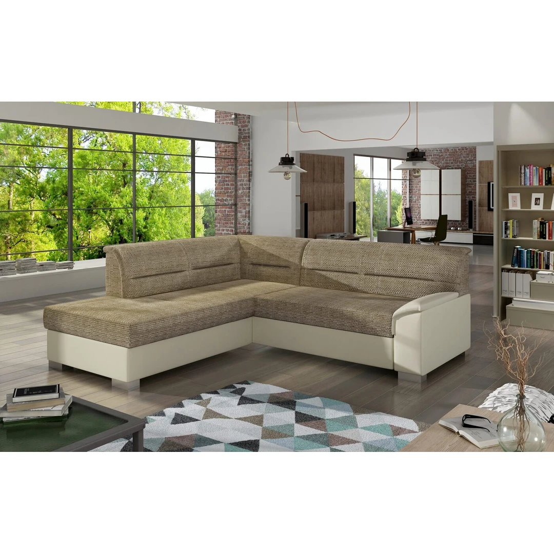 Klasikinis minkštas kampas BERGEN su miegojimo funkcija