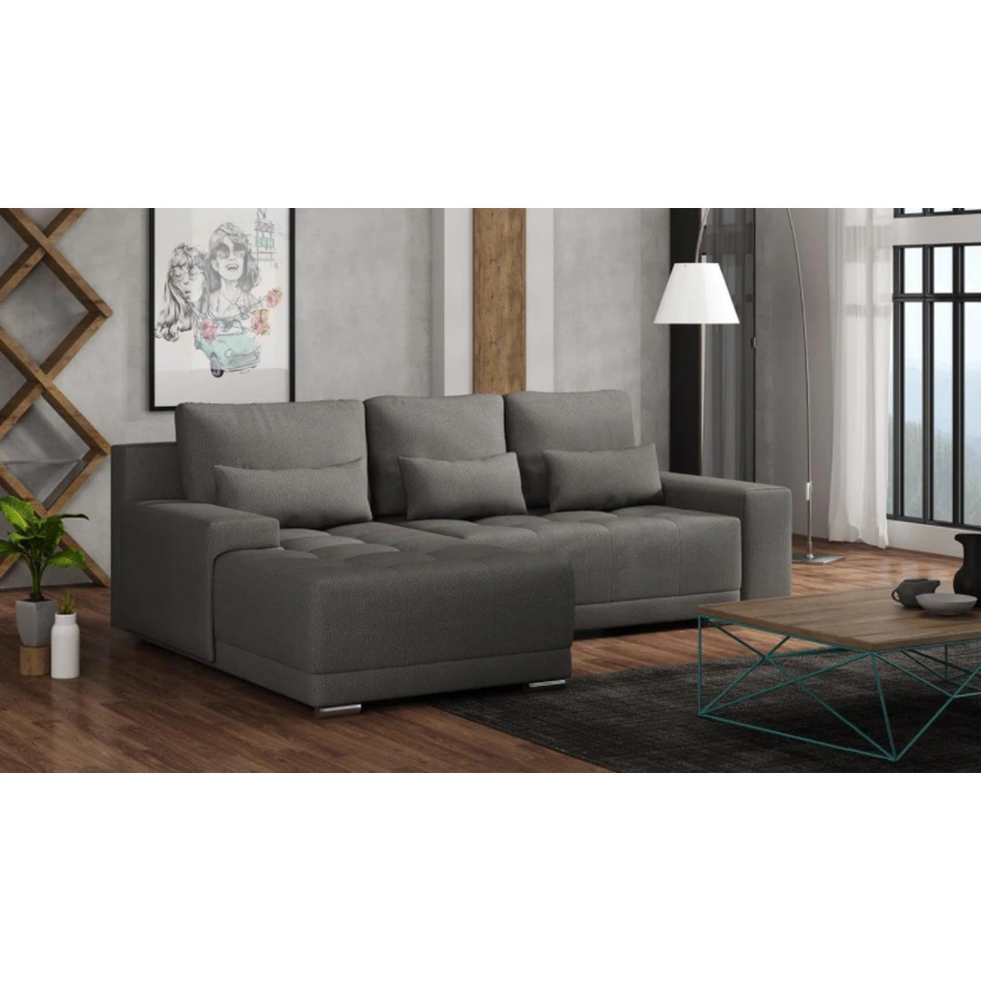 Modernus minkštas kampas LACOSTA su miegojimo funkcija