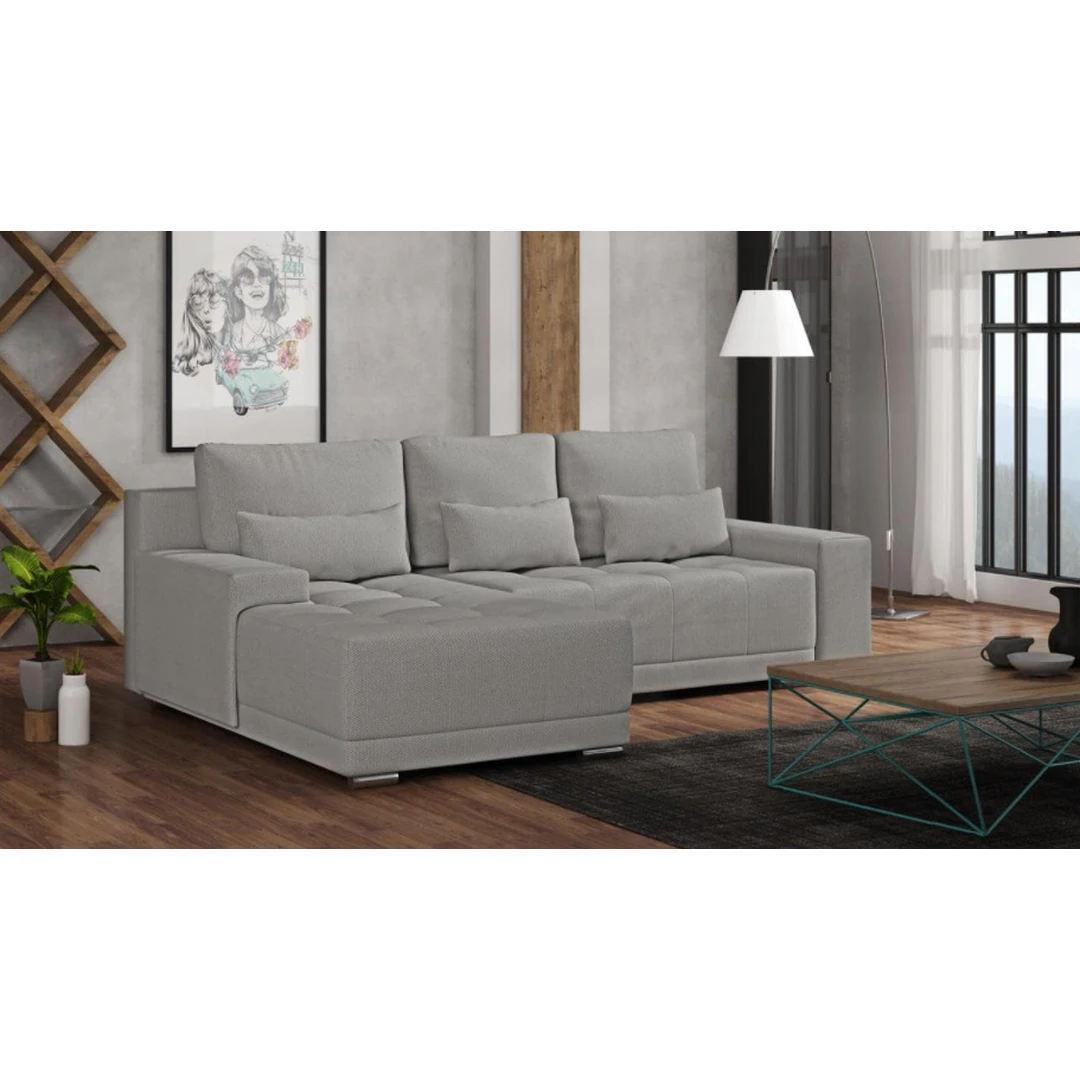 Modernus minkštas kampas LACOSTA su miegojimo funkcija