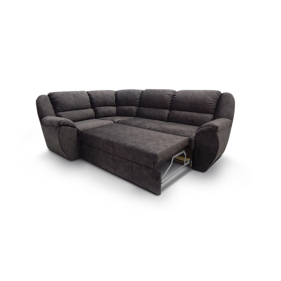 Minkštas kampas su „delfinų“ mechanizmu ir patalynės dėže