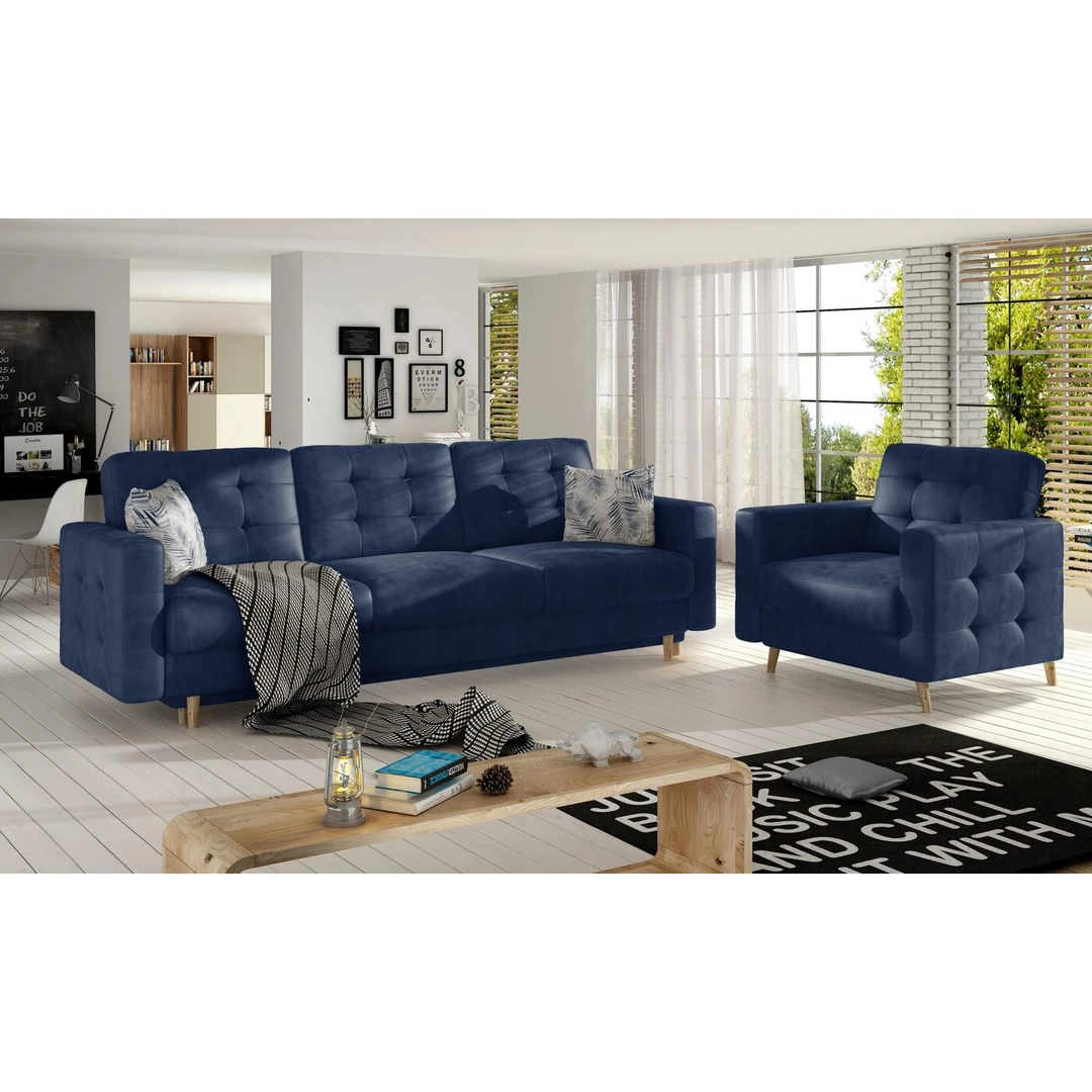 Asgard 3F/1F komplektas: Sofa ir fotelis