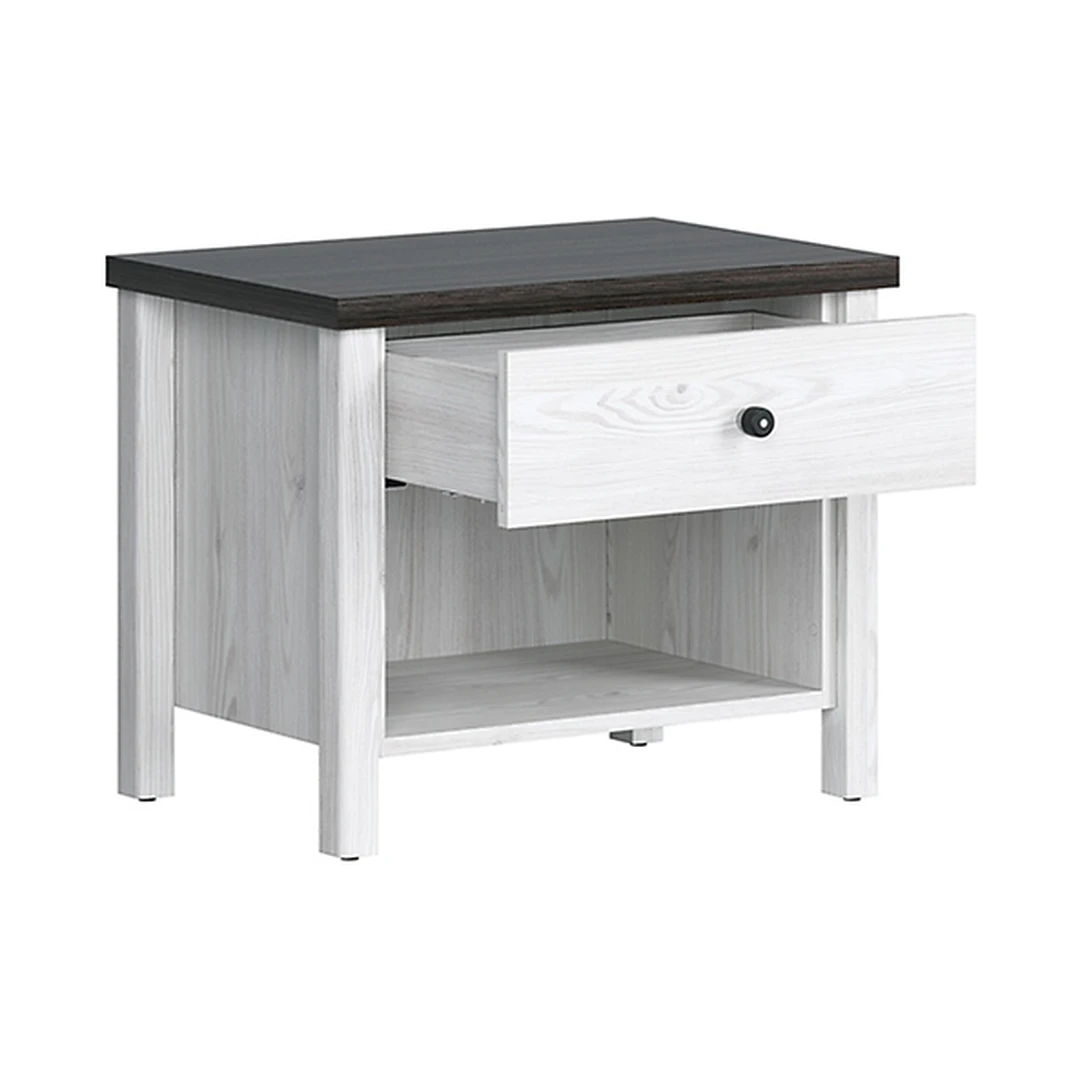 Šiuolaikiškas naktinis staliukas su stalčiais miegamajam