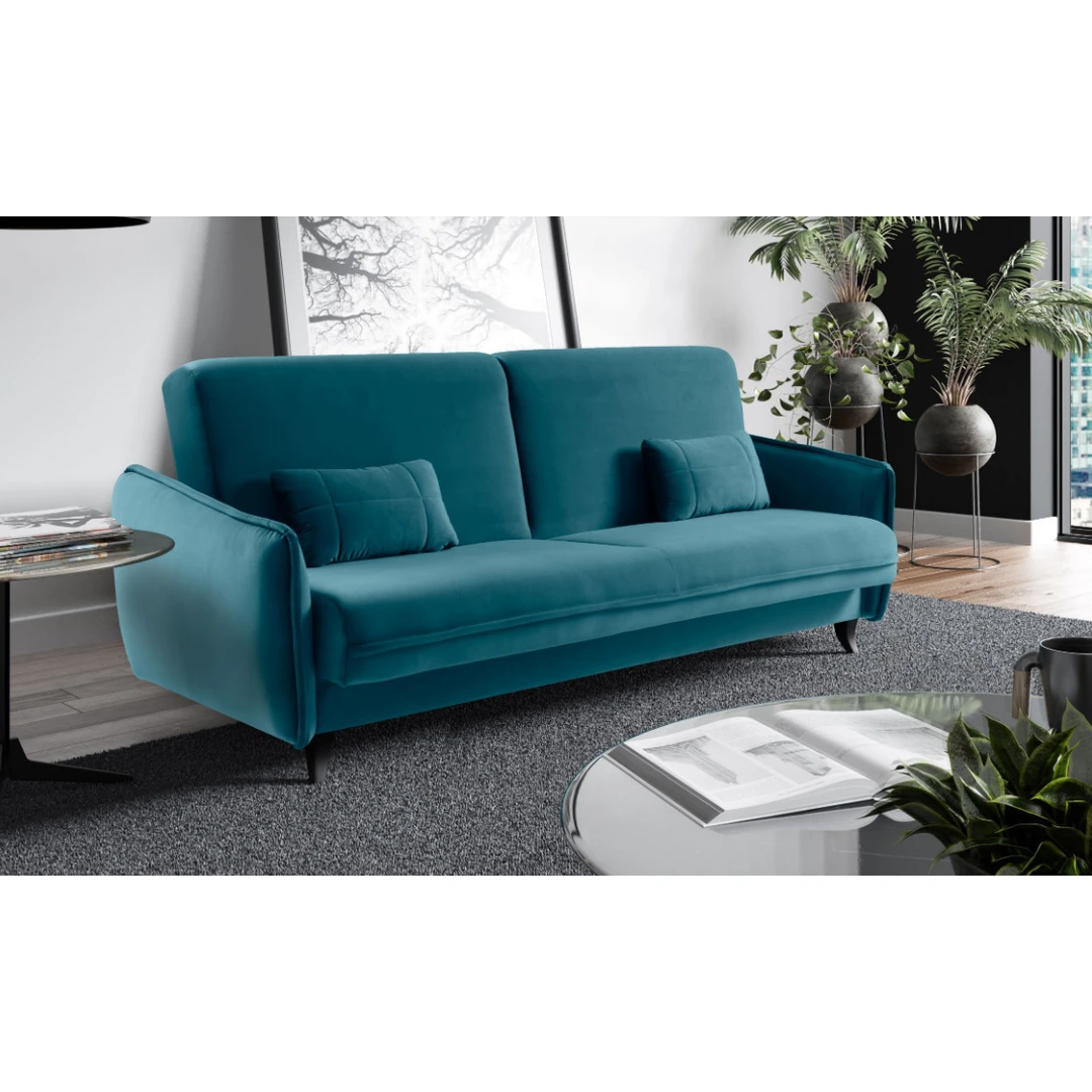 Puiki patogi sofa-lova Conte su patalynės dėžė