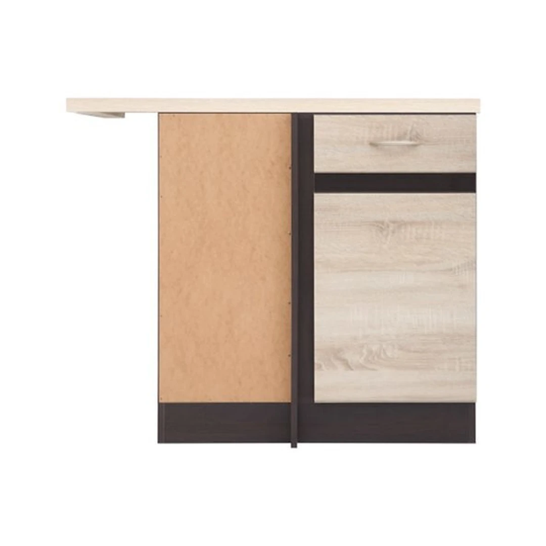 Apatinė spintelė kampu „Junona Line“ – 4 spalvos, kairėn atsidarančios durelės