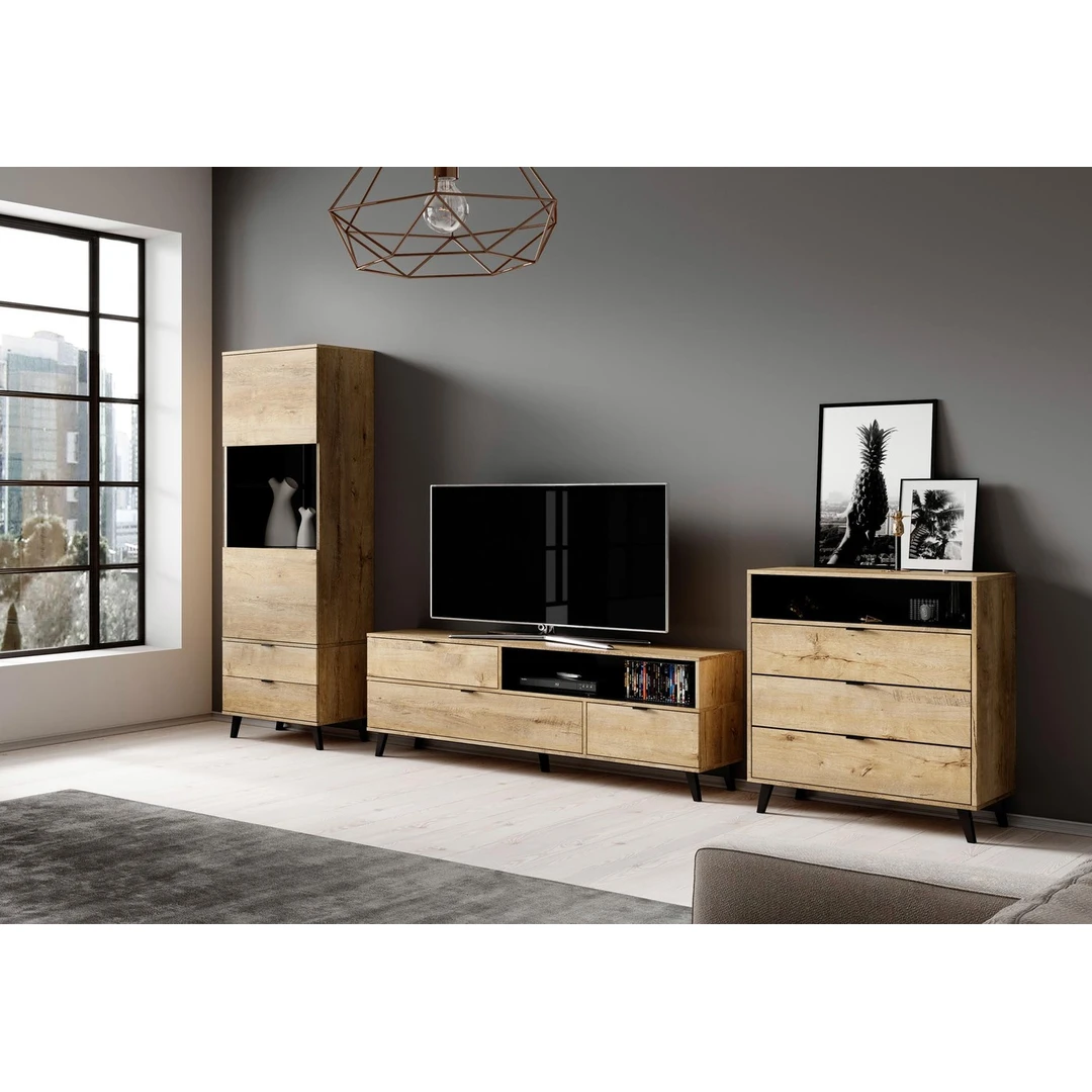 Stilinga TV spintelė su daugybe laikmenų