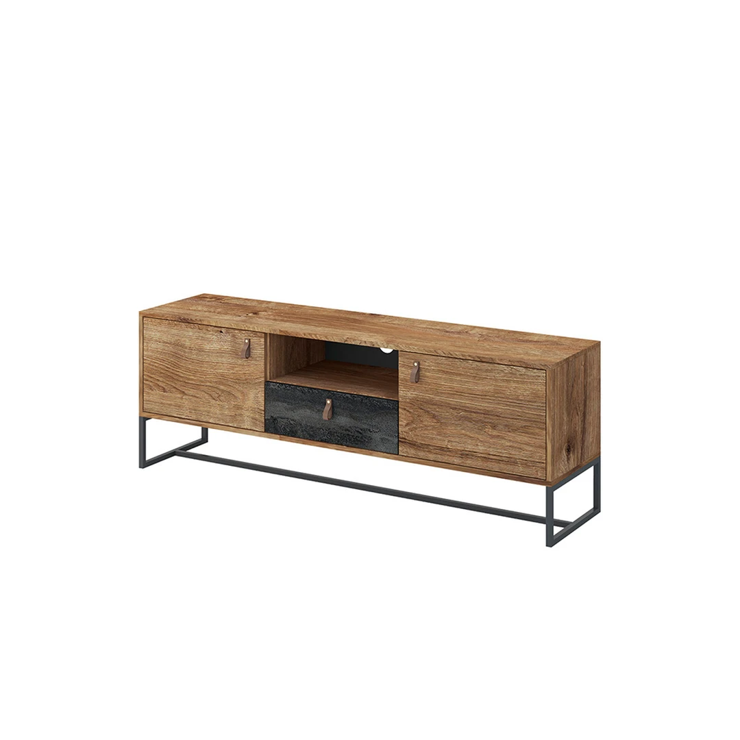 Moderni TV spintelė su stiklo ir ABS detalėmis