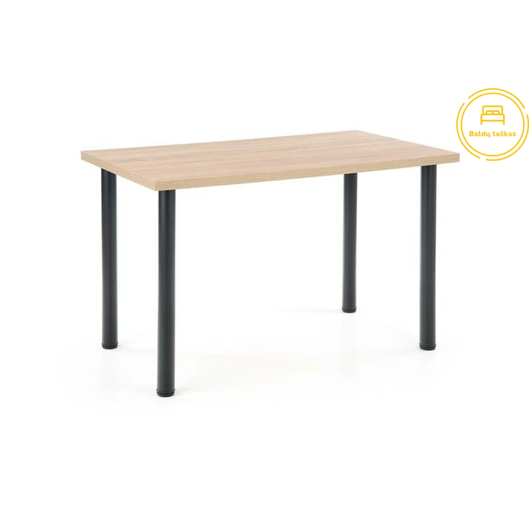 Modernus valgomasis stalas su plieno kojelėmis