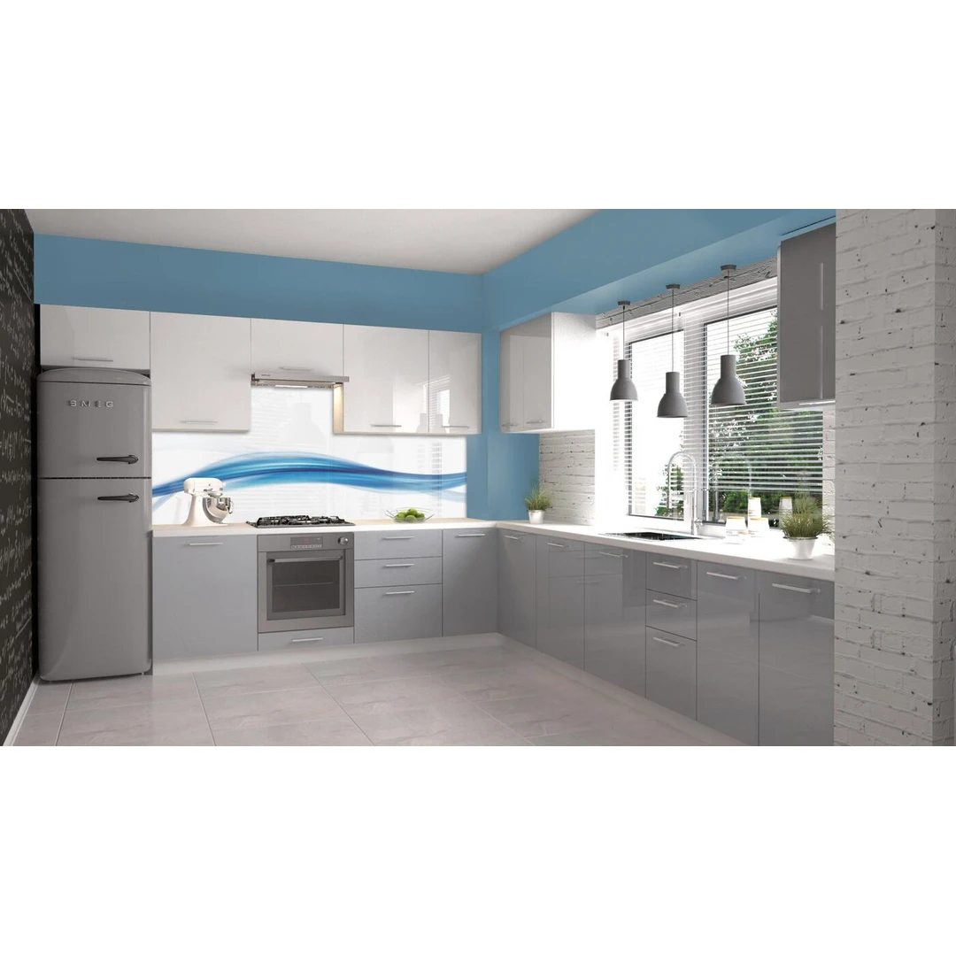 Moderni virtuvė su MDF priekiais ir METABOX stalčiais