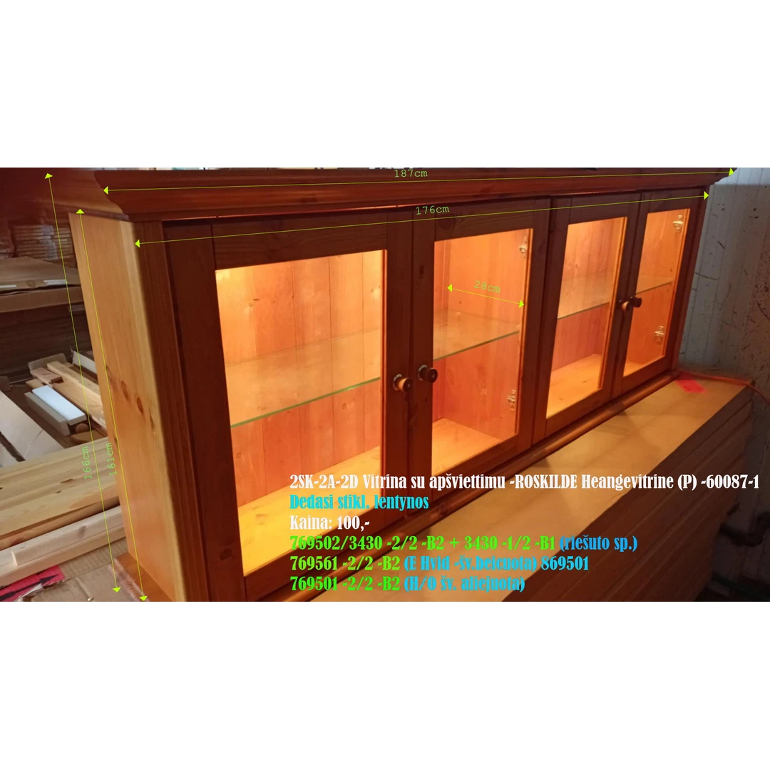 Vitrina ROSKILDE su apšvietimu