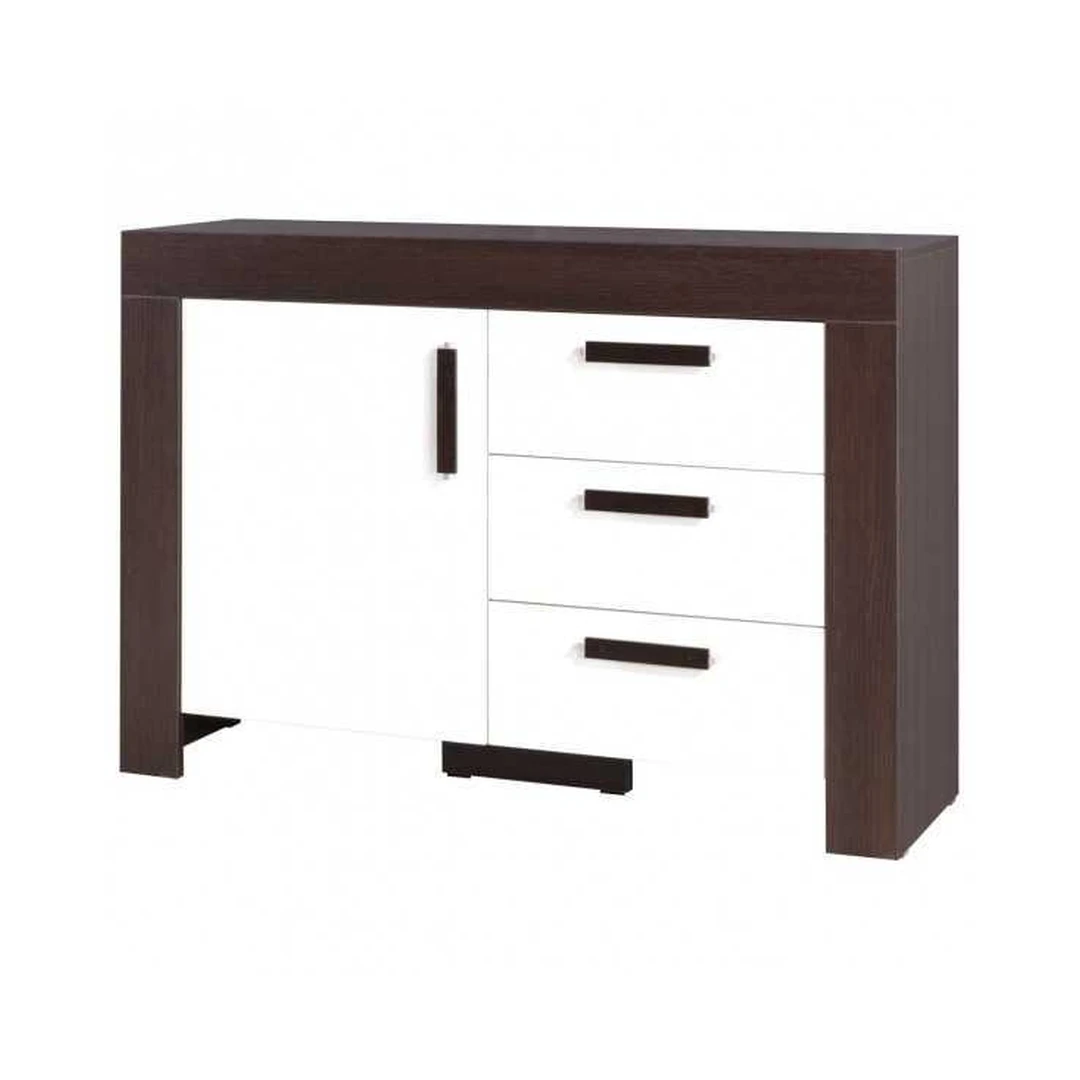 Ergonomiškas spintos modelis su pasukamomis durimis ir stalčiais