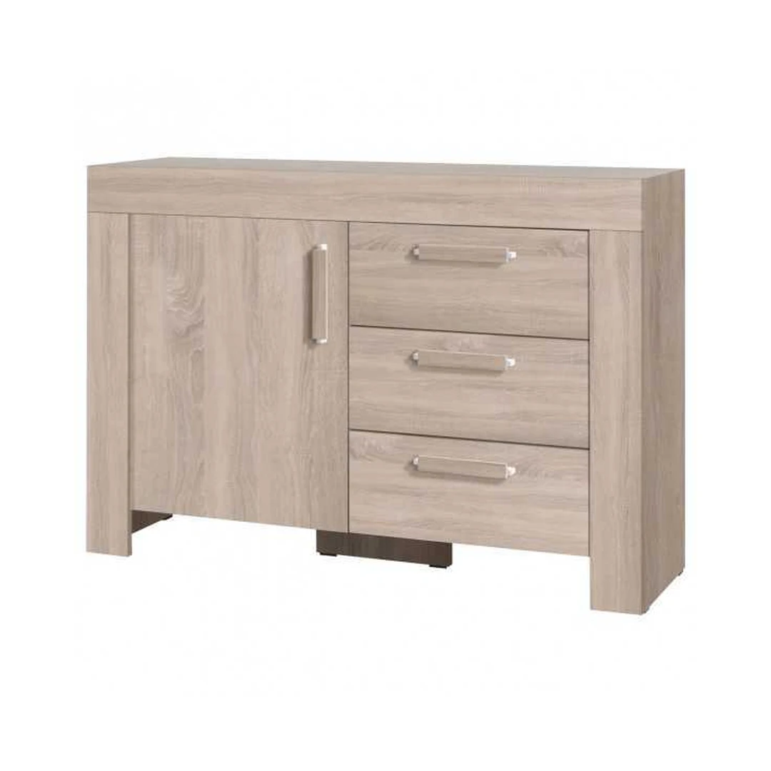 Modernus Sonoma ąžuolo spintos su pasukamomis durimis ir stalčiais