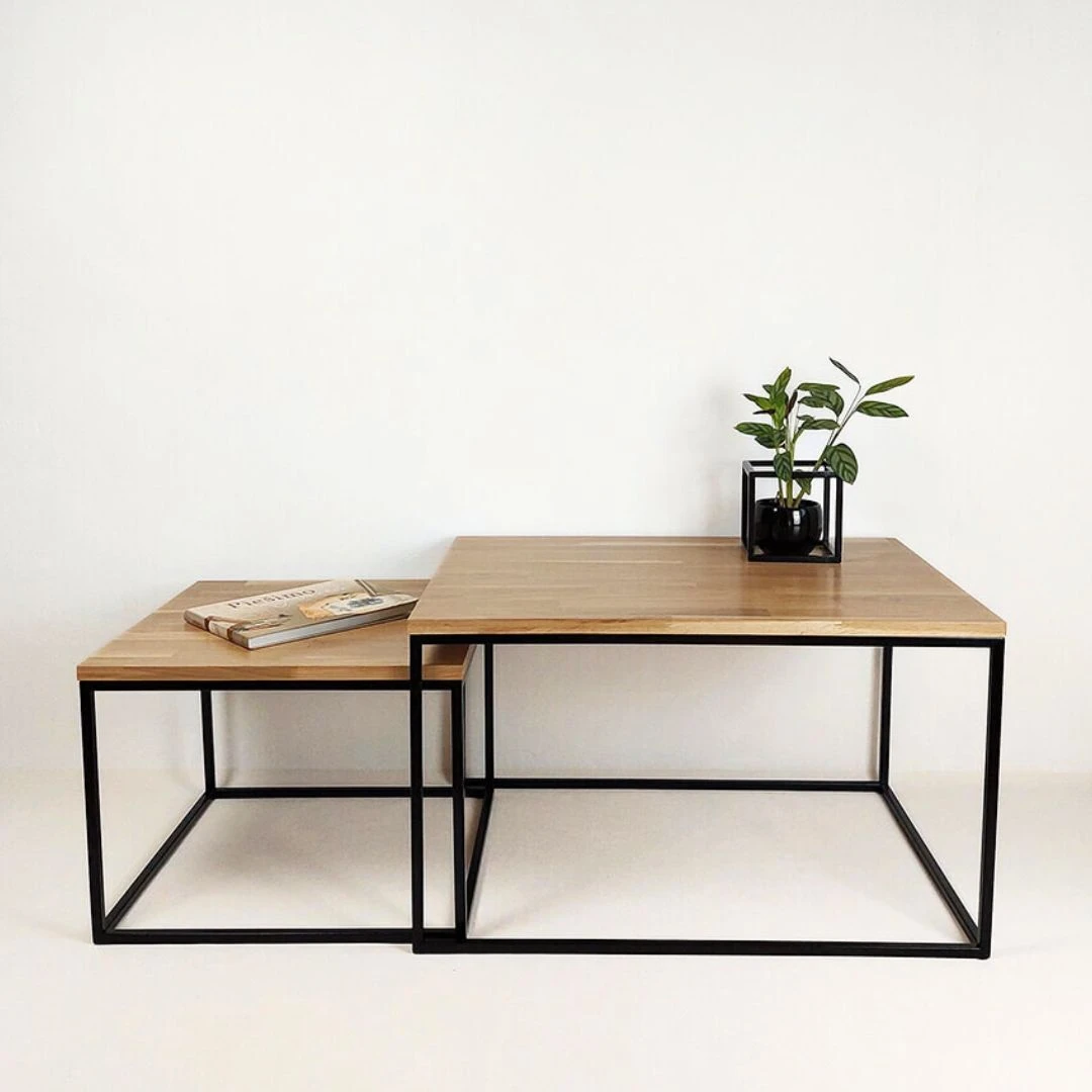 Skandinaviško dizaino kavos staliukai dviejuose dydžiuose