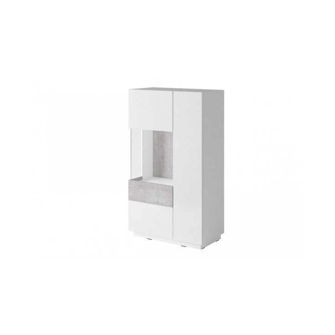 Šiuolaikiška balta spinta su LED apšvietimu