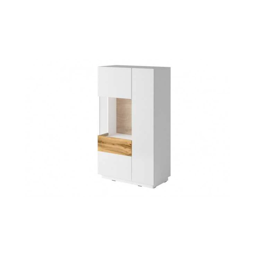 Šiuolaikinis baltas spintos komplektas su LED apšvietimu