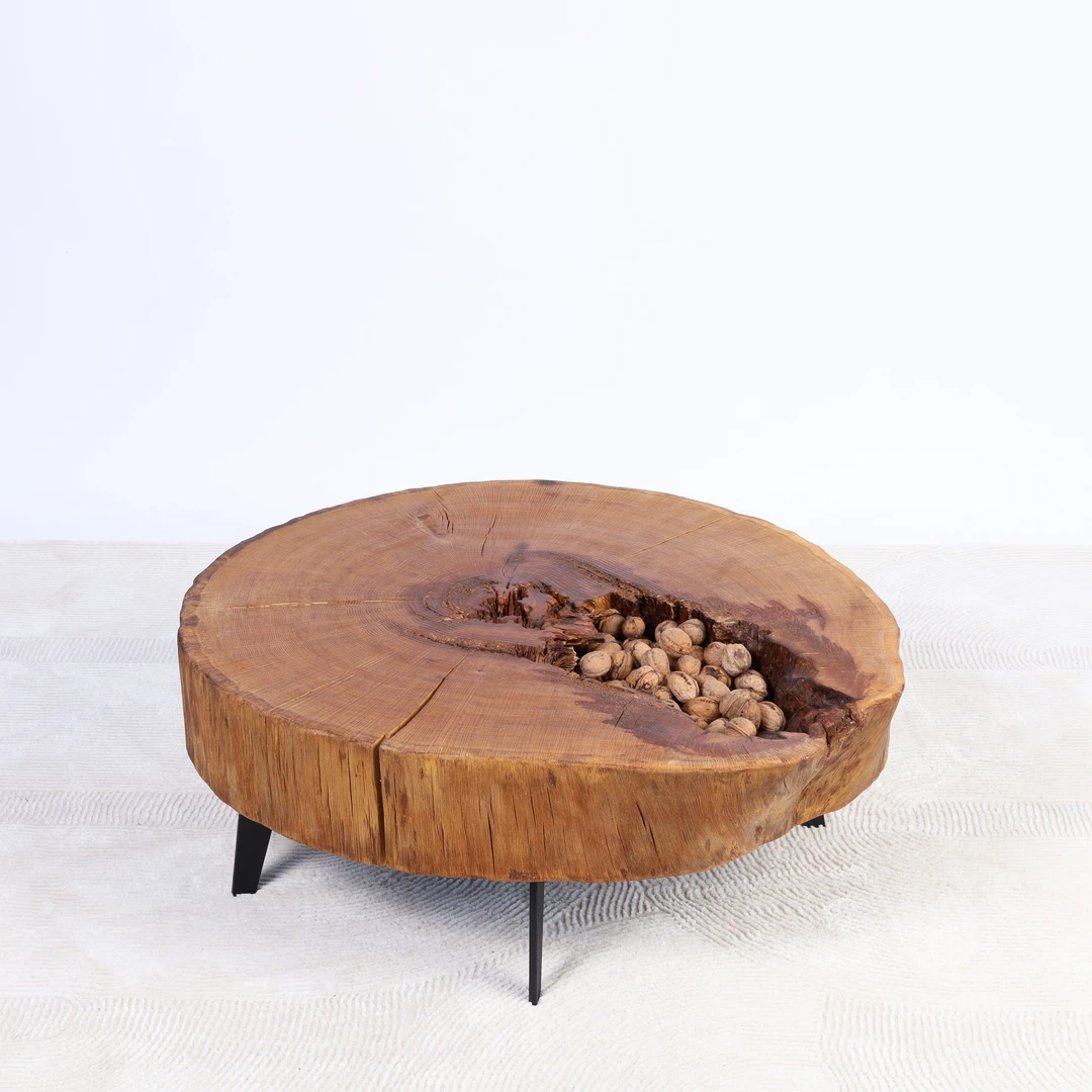 Įspūdingi masyvaus ąžuolo kavos staliukai