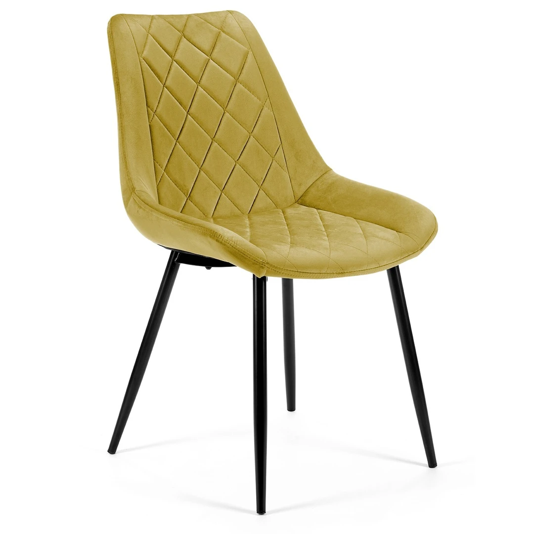 Šiuolaikinės veliūrinės kėdės su metalinėmis kojomis