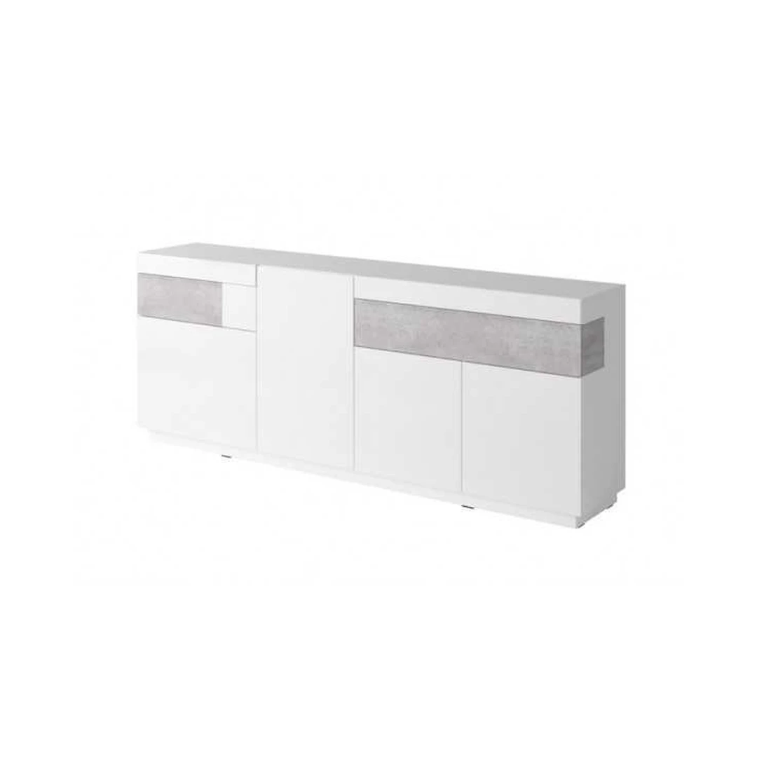 Baldai su stumdomomis durimis ir stalčiais