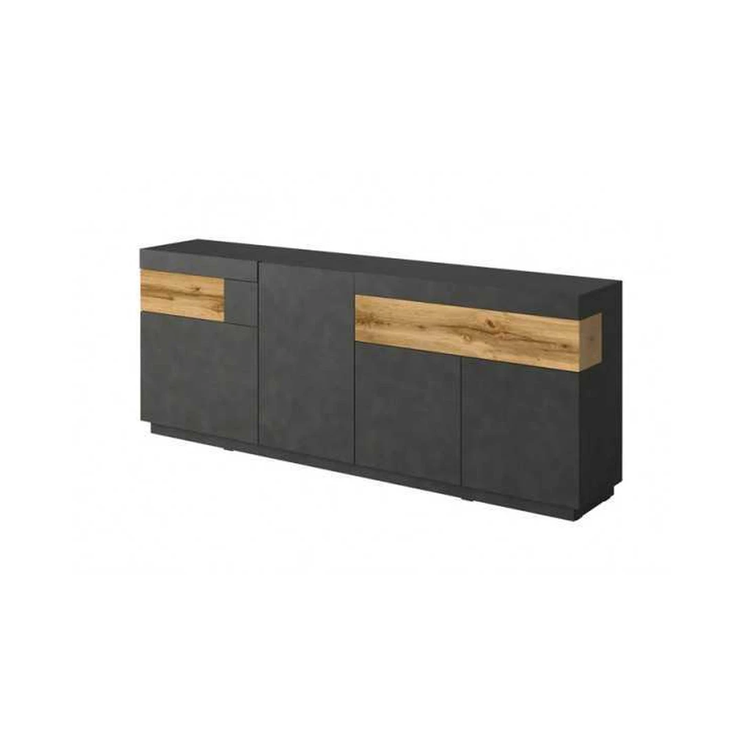 Ergonomiškas spintų komplektas su stumdomomis durimis ir stalčiais