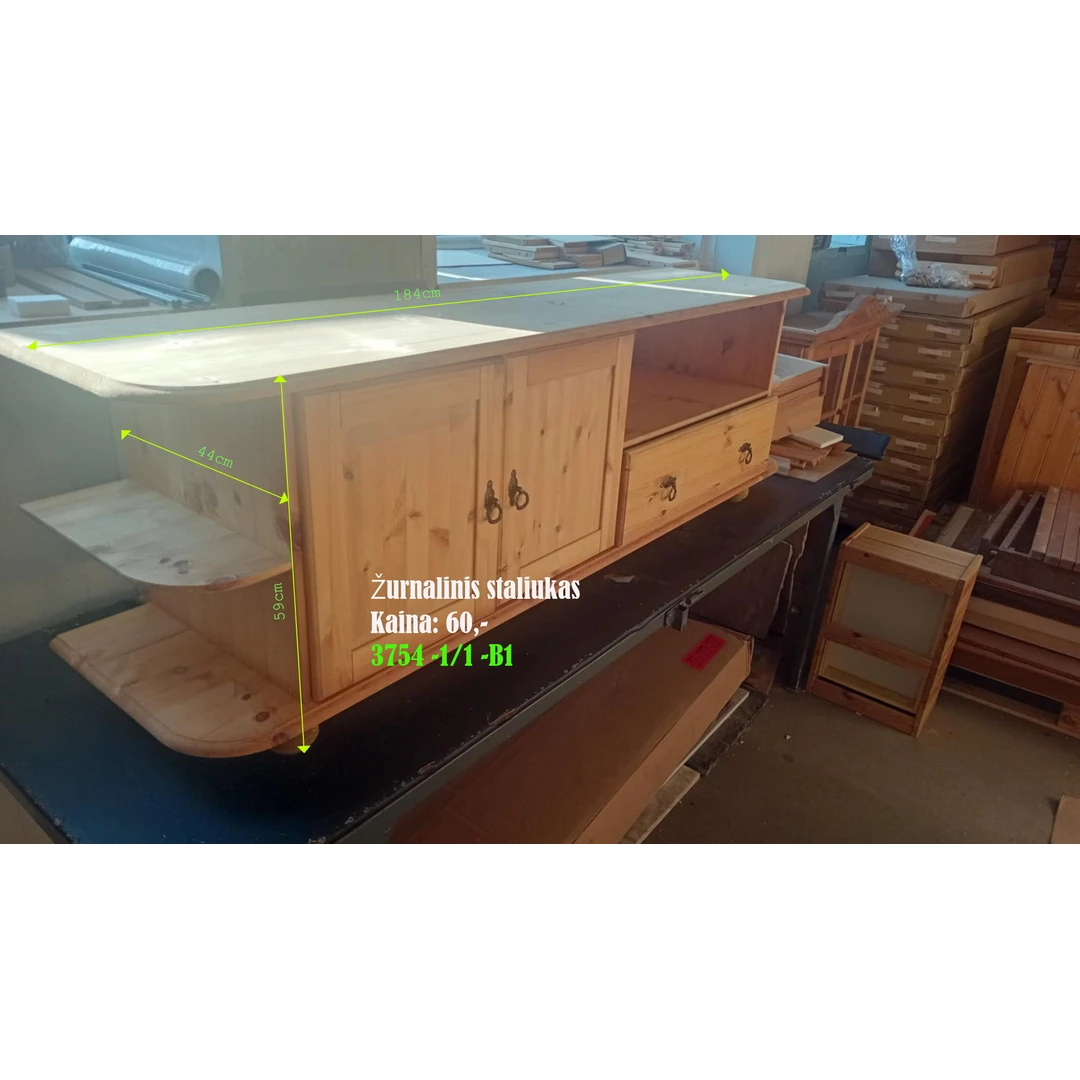 Įspūdingas medžio masyvo arbatos staliukas ALEX