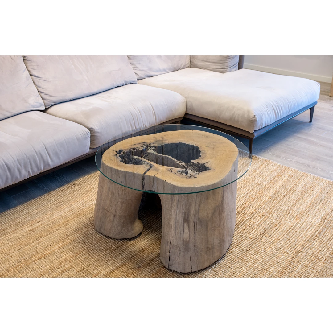 Natūralių įtrūkimų aukščiausios kokybės ąžuolinis stalas