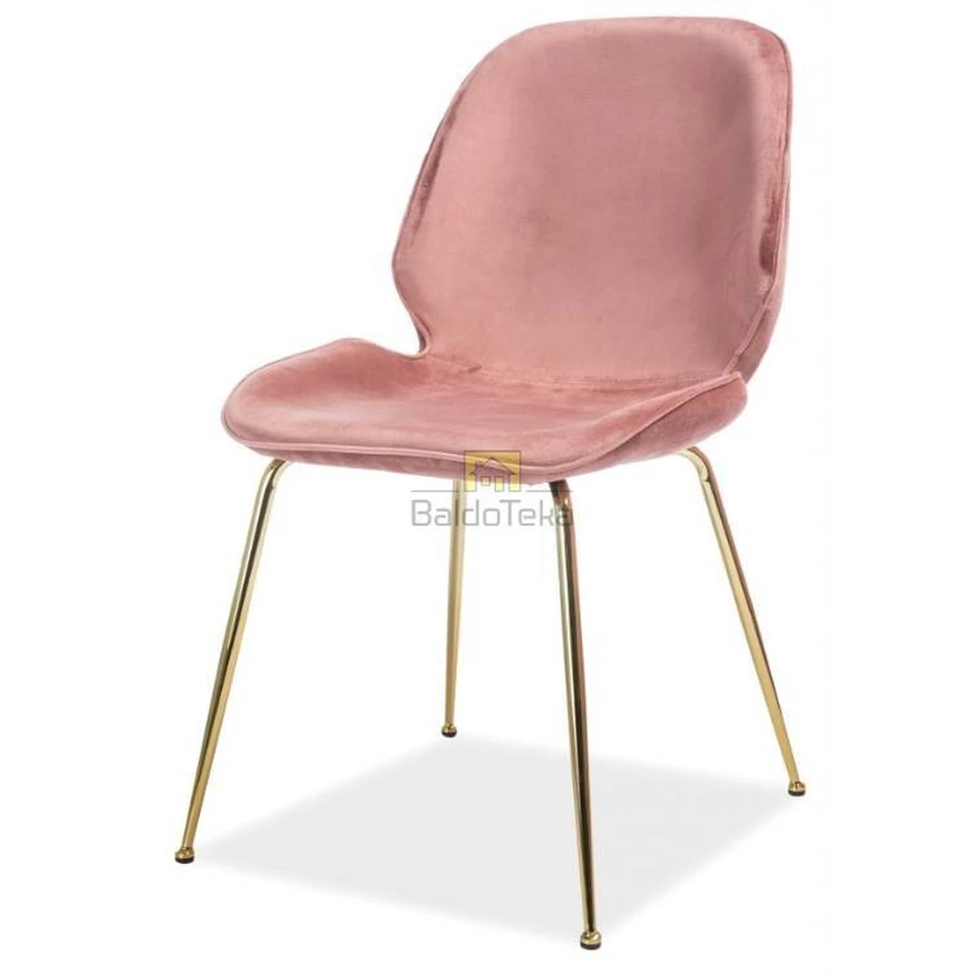 Elegantiška antikinė rožinė BLUVEL52 lova su aksominiu audiniu