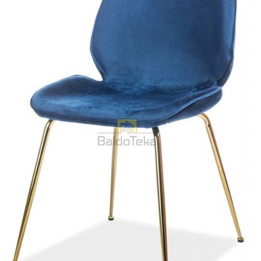 ADRIEN Velvet (mėlyna) sg kėdė - Kėdės