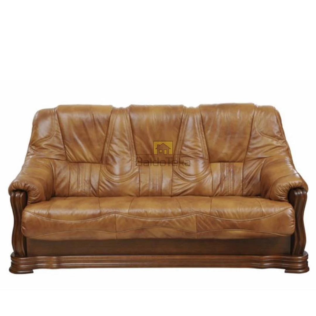 Prabangūs odiniai ir ąžuolo masyvo baldai su miegamąja dalimi