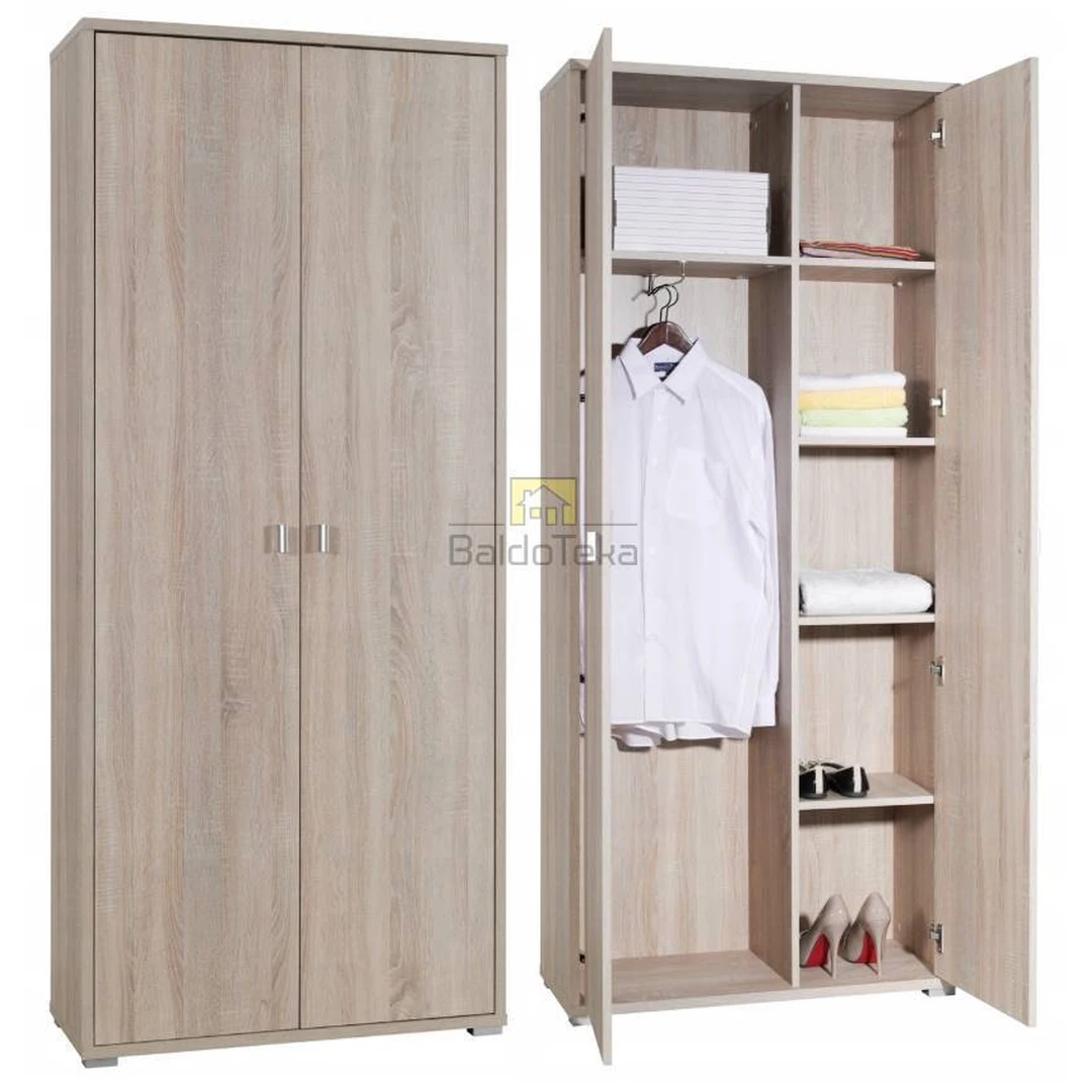 Šviesaus ąžuolo arba baltos matinės spintos ANTER A05