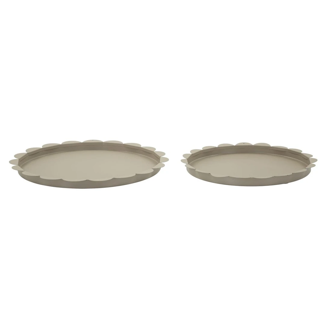 Apvalių padėklų rinkinys Saturn, 2 vnt, Ø 33 × 2 cm; Ø 27,5 × 2 cm - Dekoracijos