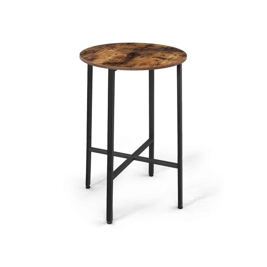 Apvalus baro stalas Ø 60 x 90 cm., ruda/juoda - Baro stalai