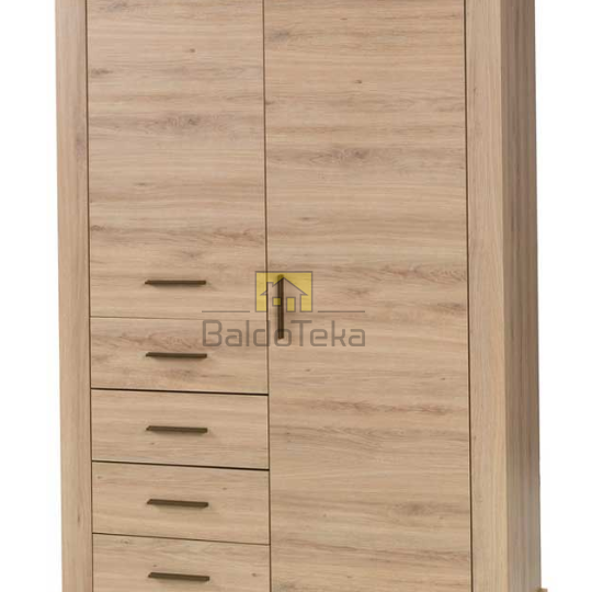 Ergonominė spintelė laukinio ąžuolo ir Stirling spalvomis