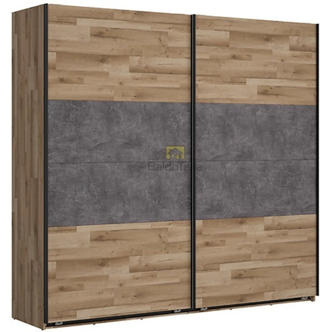 Moderni spintos sistema ąžuolo silva/betonas