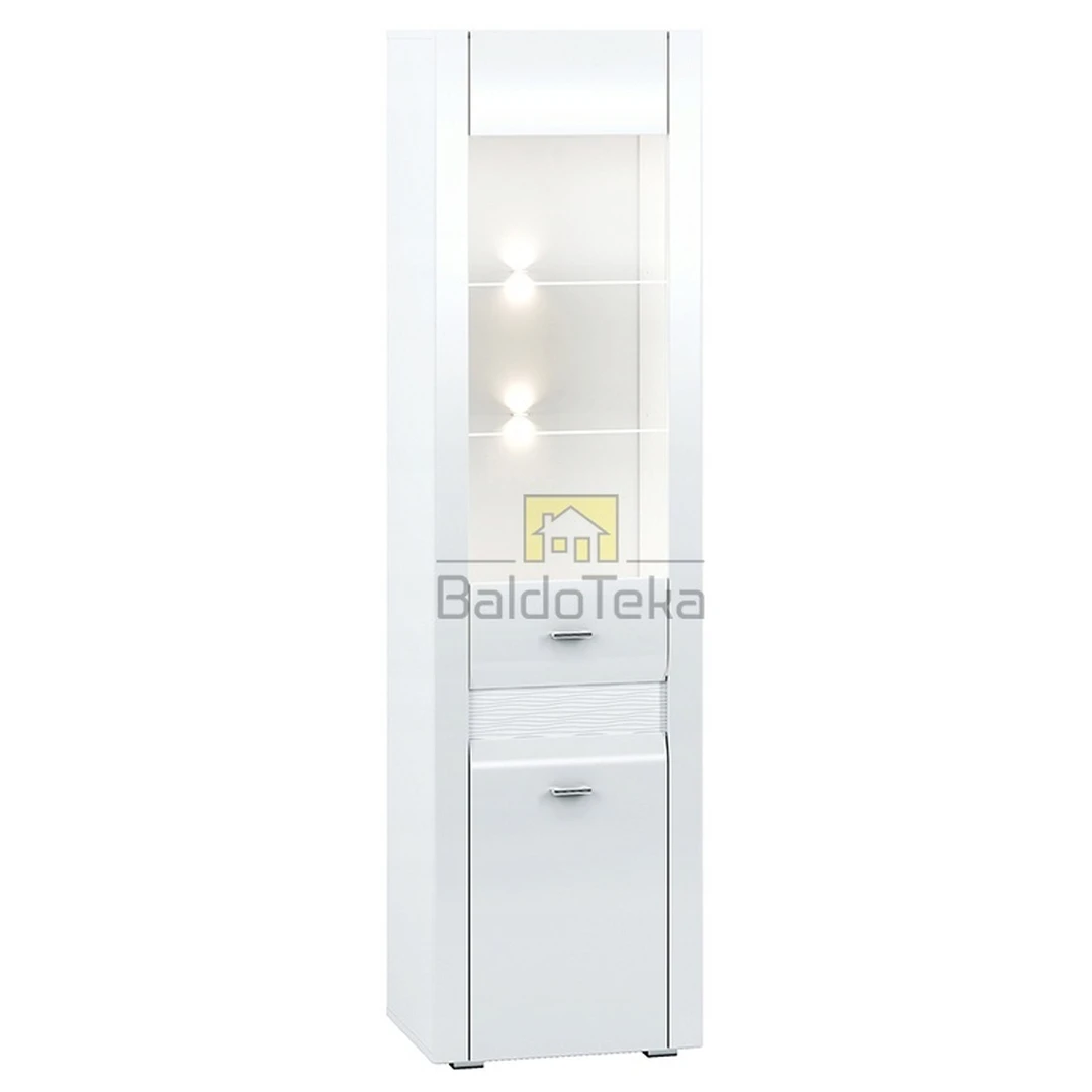 Moderni balta virtuvės spinta su tylaus uždarymo sistema