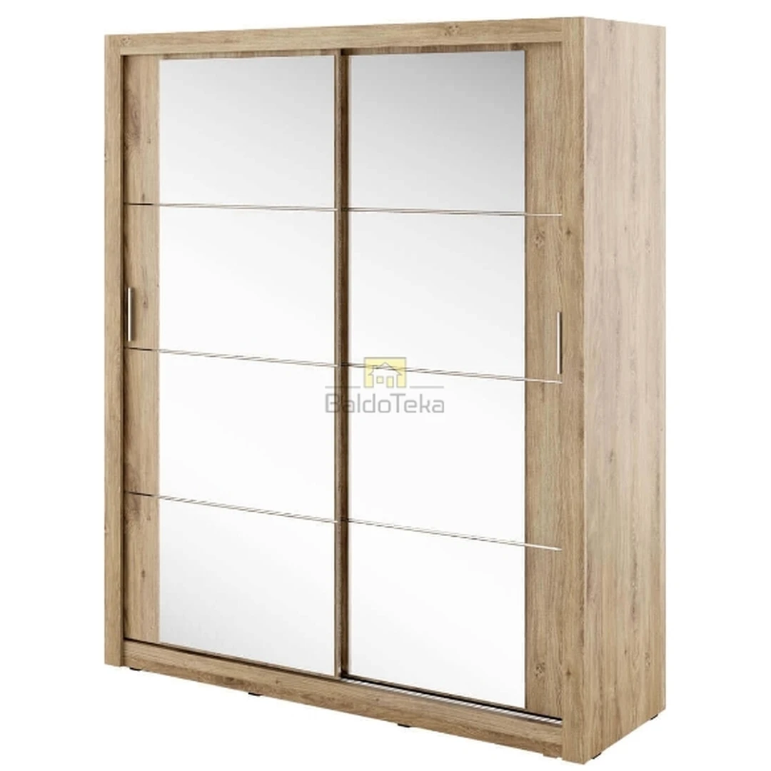 Stilingas veidrodinis spintos šeivas ąžuolas su apšvietimu