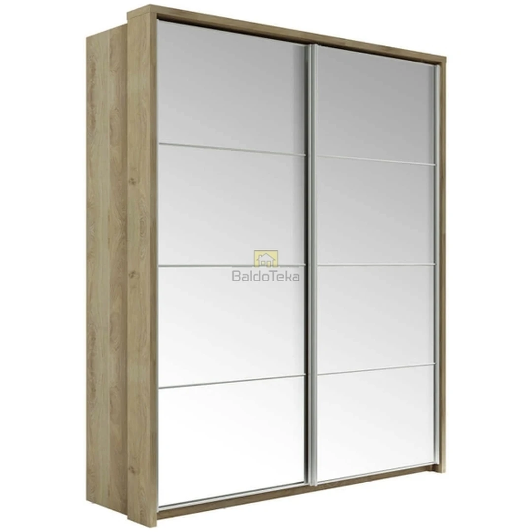 Šiuolaikiška spinta su veidrodžiu ir apšvietimu