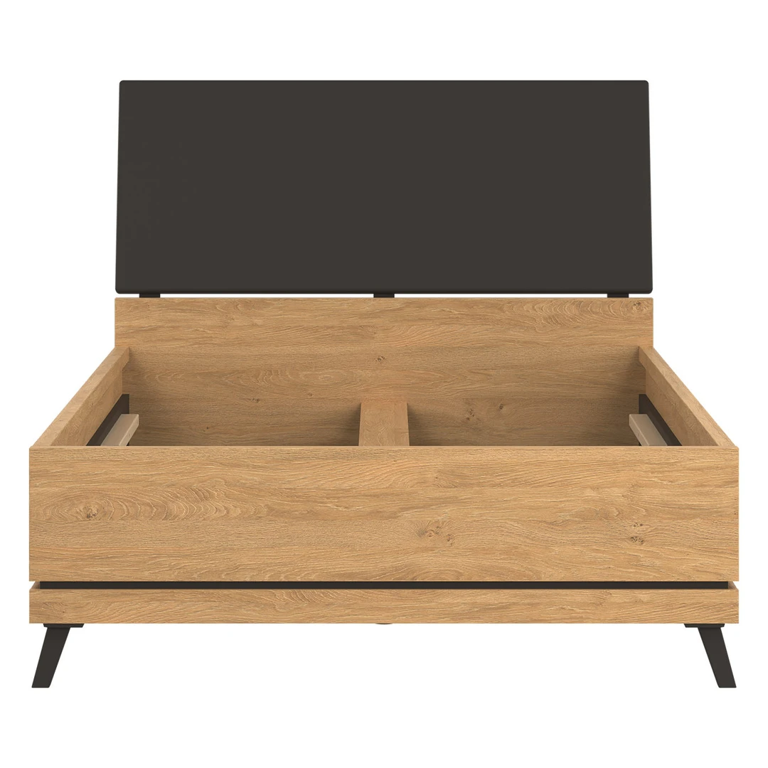 Modernus spintos stalas akmeninis ąžuolas/juoda