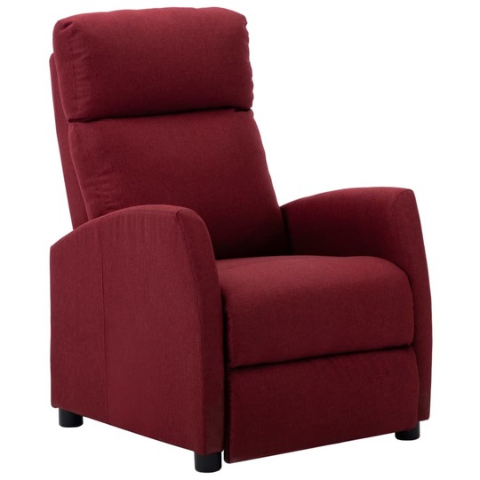 Atlošiamas krėslas, audinys poliesteris, raudonojo vyno spalvos - Foteliai