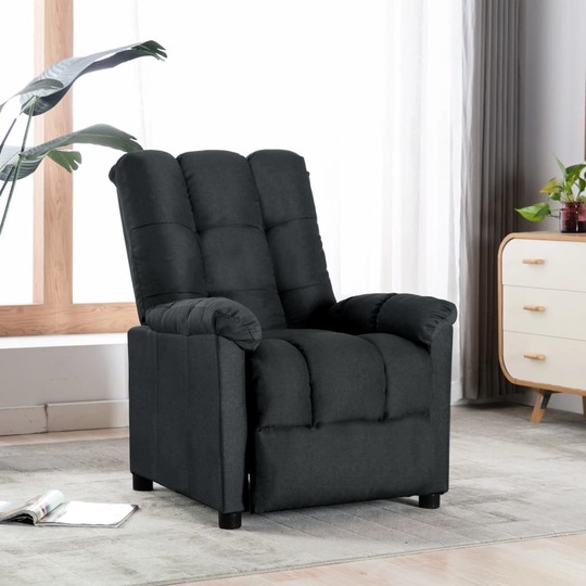 Atlošiamas krėslas, tamsiai pilkos spalvos audinys - Foteliai