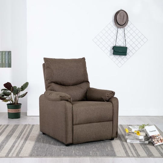 Atlošiamas, rudos spalvos TV krėslas, audinys - Foteliai