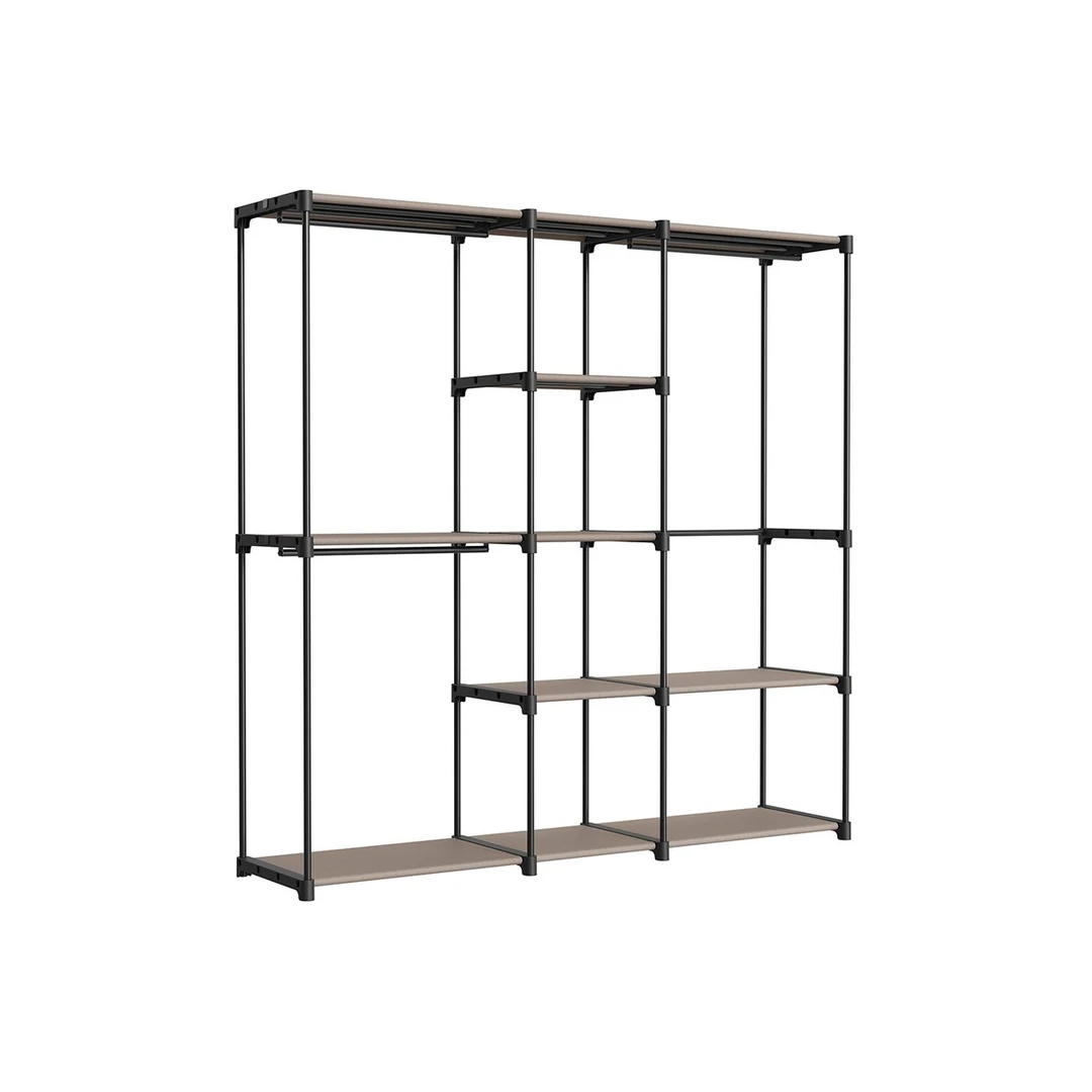 Atvira drabužių spinta 182x43x182 cm juoda/ruda