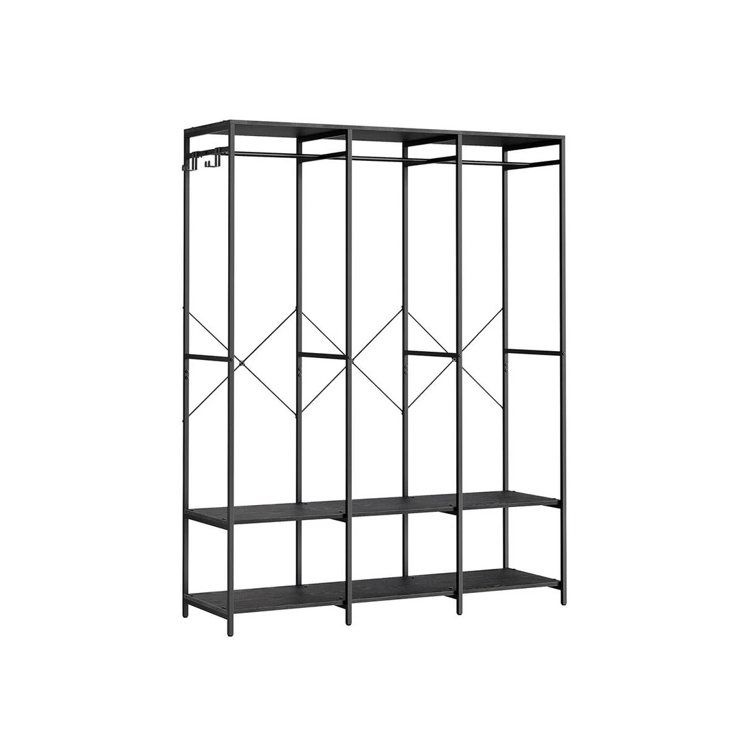 Atvira drabužių spinta 40x141x180 cm juoda
